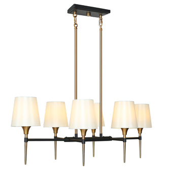 Aletheia 6-Light Chandelier with Fabric Shades