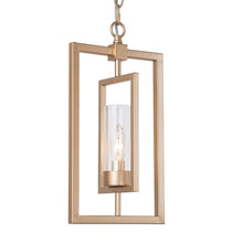 Horkos 1-Light Pendant Light with Cylinder Glass Shade