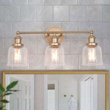 polished brass vanity light