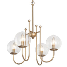 Juno 4-Light Chandelier with Globe Glass Shades