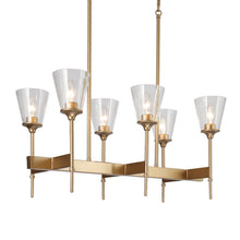 Alce 6-Light Upward Island Chandelier Glass Shade