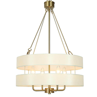 Aletheia 4-Light Drum Chandelier with Fabric Shade