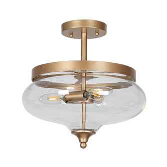 Dike 3-Light Gold Semi-flush Mount Ceiling Lights