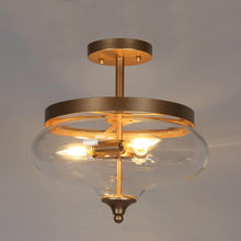 Dike 3-Light Gold Semi-flush Mount Ceiling Lights