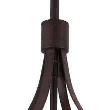 Aura 4-Light Rustic Beaded Chandelier -Rust