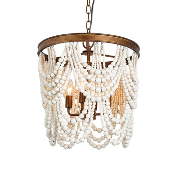 Aura 4-Light Vintage Tiered Beaded Chandelier