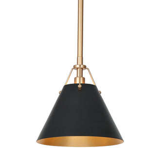 Hebe 1-Light Cone Pendant Light -Metal Shade