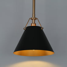 Hebe 1-Light Cone Pendant Light -Metal Shade