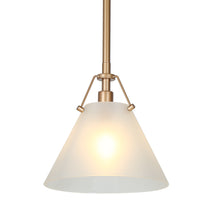 Hebe 1-Light Cone Pendant Light -Frosted Glass