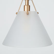 Hebe 1-Light Cone Pendant Light -Frosted Glass