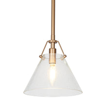 Hebe 1-Light Cone Pendant Light -Seeded Glass