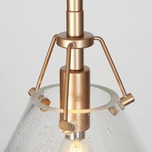 Hebe 1-Light Cone Pendant Light -Seeded Glass