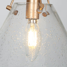 Hebe 1-Light Cone Pendant Light -Seeded Glass